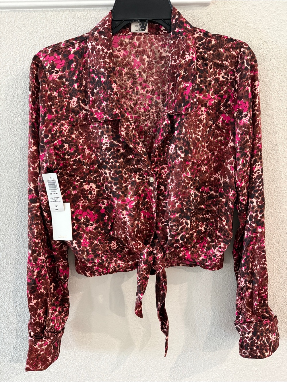 Wilfred Tie Front Long Sleeve Top NWT